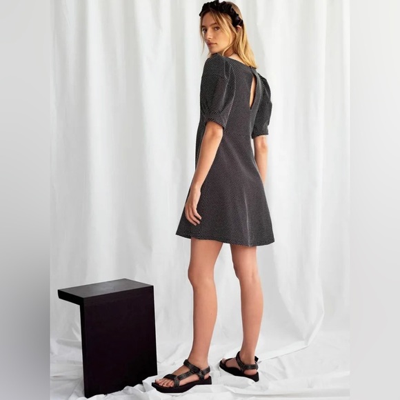 Free people patterned mini dress with puff sleeves - Picture 2 of 5